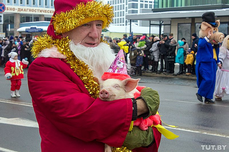 Новогоднее шествие Дедов Морозов