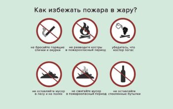 Как избежать пожара в жару?