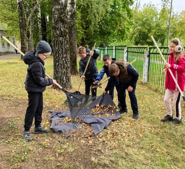 Трудовой десант «Опавшие листья»