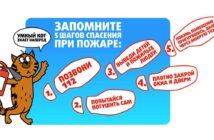 5 шагов спасения при пожаре